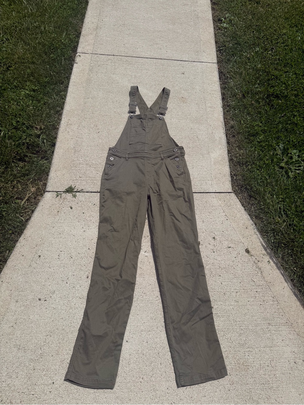 Olive Green Women's Utility Overalls